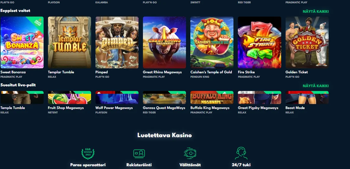 Pelaa klassisia slotteja kasinolla