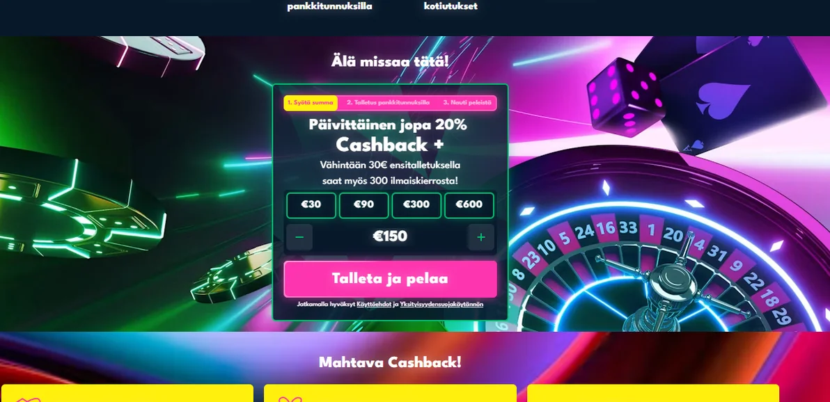 Selaa live-pelejä Raketti Casinolla